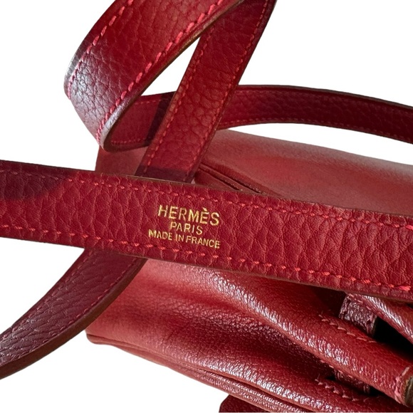 Hermes Chèvre de Coromandel Kelly II 25 Retourne Rouge Vif - Picture 5 of 15
